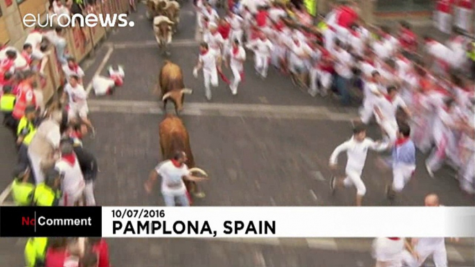 Spain: two injured during the fourth bull-run of San Fermin