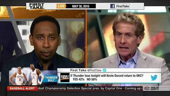 ESPN FIRST TAKE (5 30 2016) DID KEVIN DURANT PUNCH HIS RETURN TICKET TO OKC.mp4