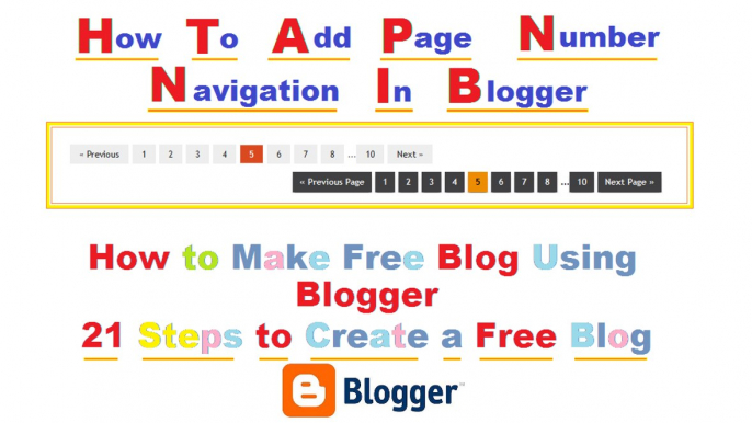 How To Add Page Navigation In Blogger - Hindi Urdu