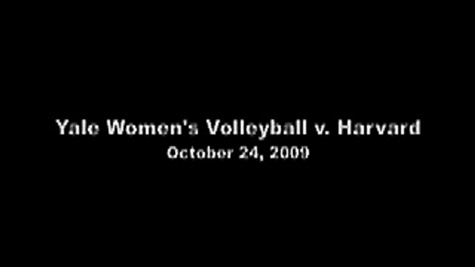 Yale Women's Volleyball Defeats Harvard, Oct 24, 2009