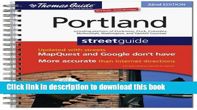 Download The Thomas Guide Portland Street Guide (Thomas Guide Portland Oregon) PDF Free