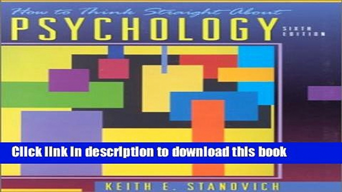 Download Book How to Think Straight About Psychology (6th Edition) E-Book Free