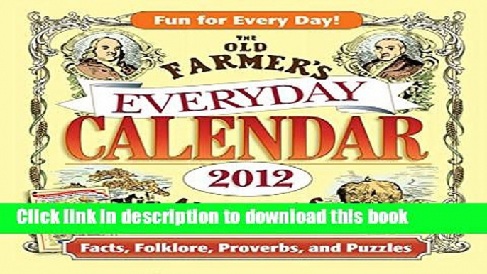 Read The Old Farmer s Almanac 2012 Everyday Calendar  PDF Free