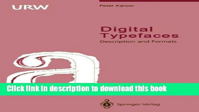 Read Digital Typefaces: Description and Formats Ebook Free