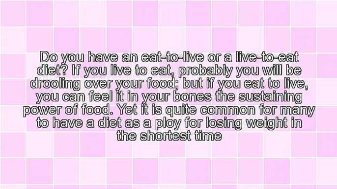 Diet: Eating For Short Or Long Term Benefits?