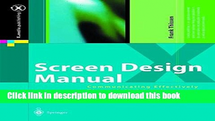 Read Screen Design Manual: Communicating Effectively Through Multimedia (X.media.publishing)