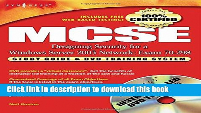 Read MCSE Designing Security for a Windows Server 2003 Network: Exam 70-298  Ebook Free