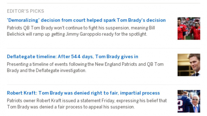 [Newsa] Despite Deflategate suspension, Tom Brady could go down as greatest QB ever