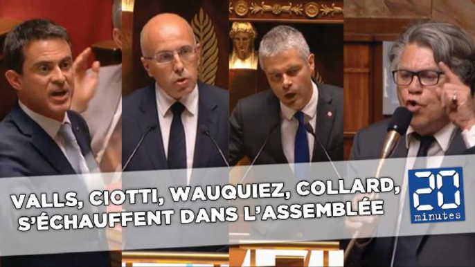 État d'urgence : Échanges musclés dans l’Assemblée entre Valls, Wauquiez, Ciotti et Collard