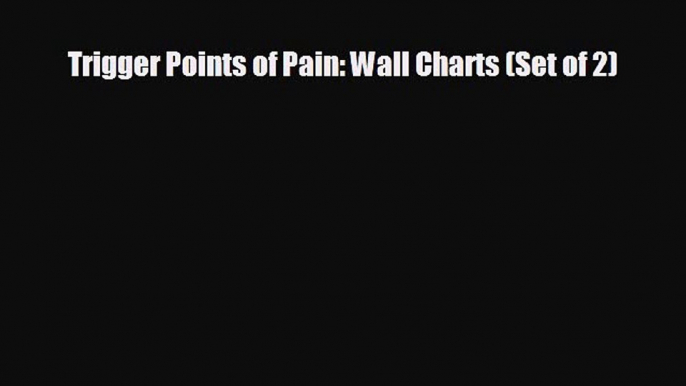 behold Trigger Points of Pain: Wall Charts (Set of 2)