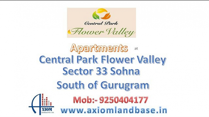 Luxury apartments in Central Park Flower Valley Sohna Gurugram