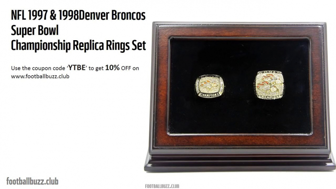 NFL 1997 1998 Denver Broncos Super Bowl Ring Championship Ring Set www.FootballBuzz.Club