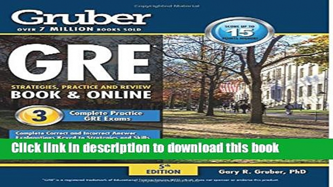 Read Gruber s GRE Strategies, Practice, and Review 2015-2016 ebook textbooks