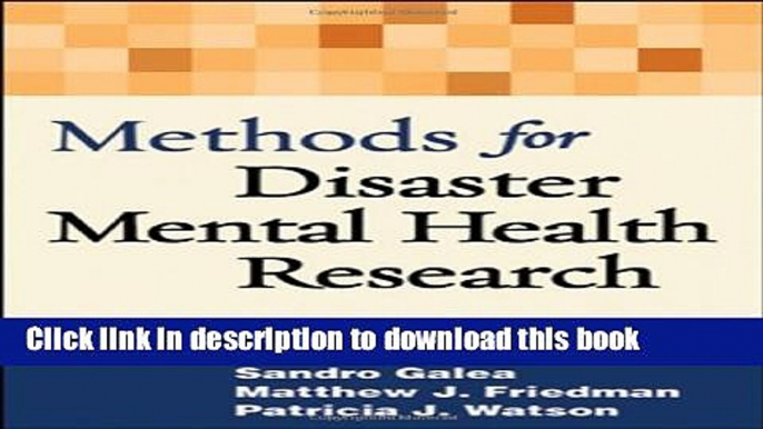 Download Methods for Disaster Mental Health Research [PDF] Online