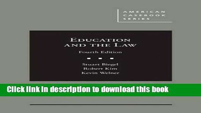 Read Education and the Law Ebook Free