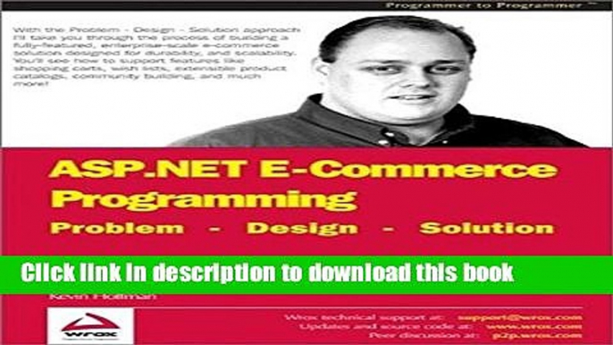 Download ASP .Net E-Commerce Programming: Problem - Design - Solution Ebook Free