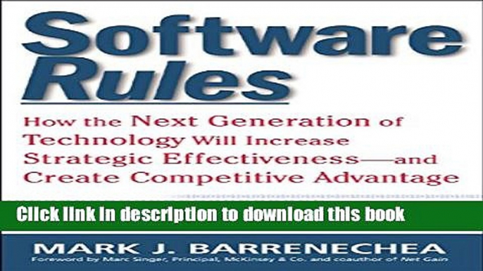 Download Software Rules: How the Next Generation of Enterprise Applications Will Increase