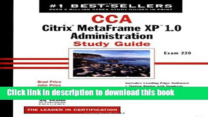 Download CCA Citrix Metaframe: Citrix Metaframe XP 1.0 Administration  PDF Online