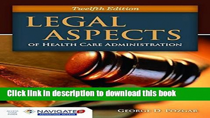 Download Book Legal Aspects Of Health Care Administration PDF Free