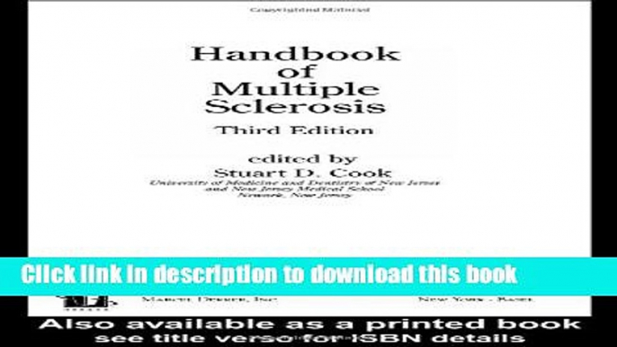 [PDF] Handbook of Multiple Sclerosis, Third Edition (Neurological Disease and Therapy) Popular