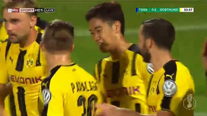 Shinji Kagawa Second Goal - Eintracht Trier Vs Borussia Dortmund 0-2 Dfb Pokal 2016)