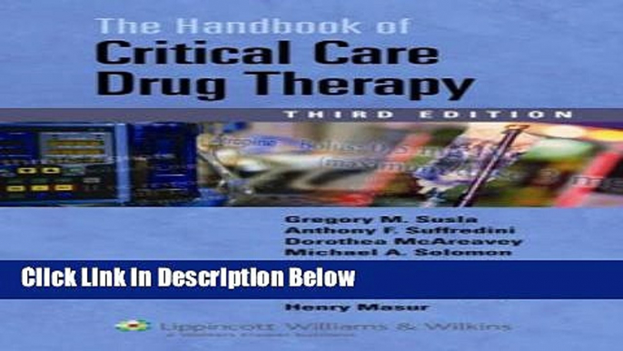 Download Handbook of Critical Care Drug Therapy [Full Ebook]