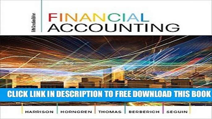 [PDF] Financial Accounting, Fifth Canadian Edition (5th Edition) Popular Colection