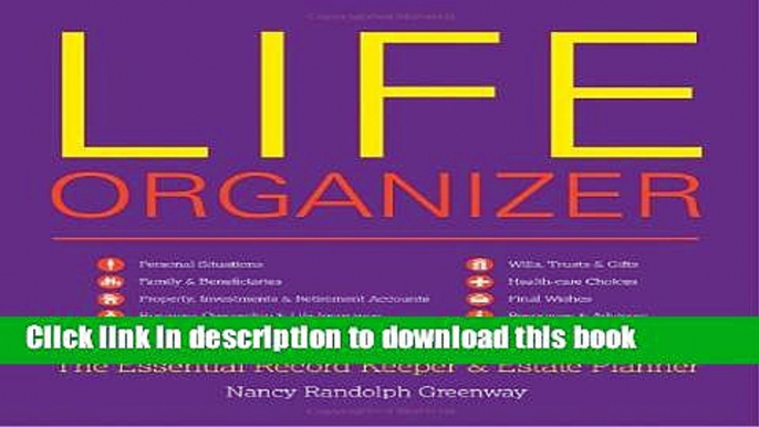 Read Book Life Organizer: The Essential Record Keeper and Estate Planner ebook textbooks