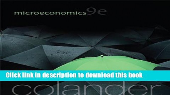 Read Book Microeconomics E-Book Free