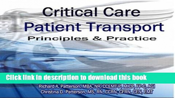 Read Critical Care patient Transport, Principals   Practice Ebook Online