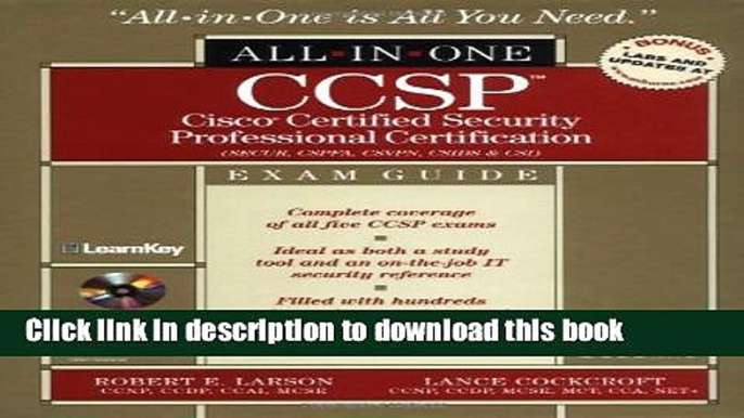 Read CCSP: Cisco Certified Security Professional Certification All-in-One Exam Guide (Exams