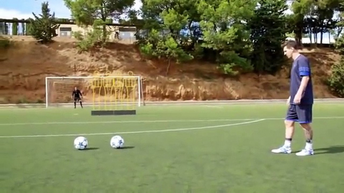 Lionel Messi Amazing Goals in Training (impossible)