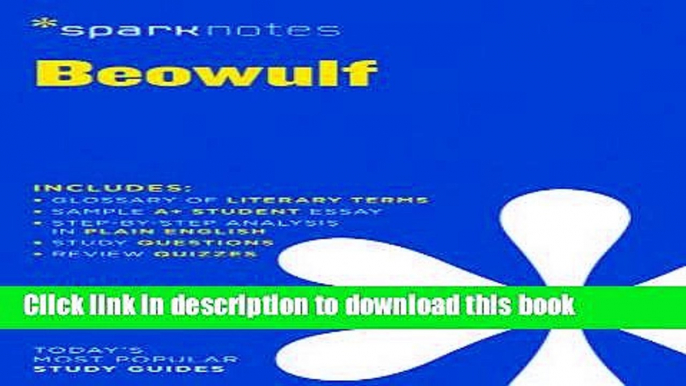 Read Beowulf SparkNotes Literature Guide (SparkNotes Literature Guide Series)  PDF Online