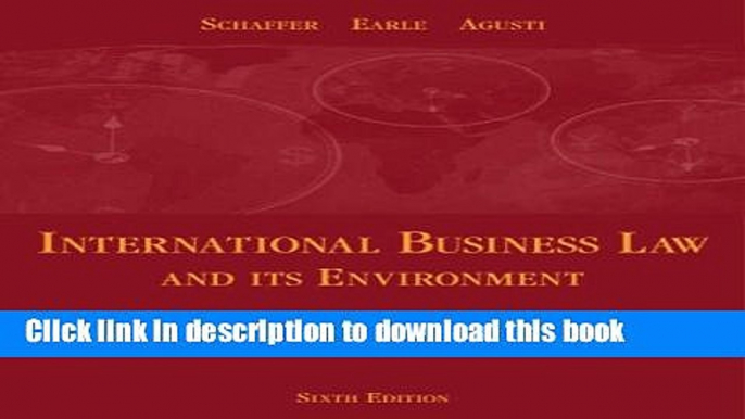 Download Books International Business Law and Its Environment ebook textbooks