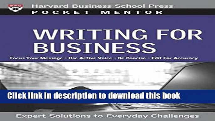 PDF  Writing for Business: Expert Solutions to Everyday Challenges  Online