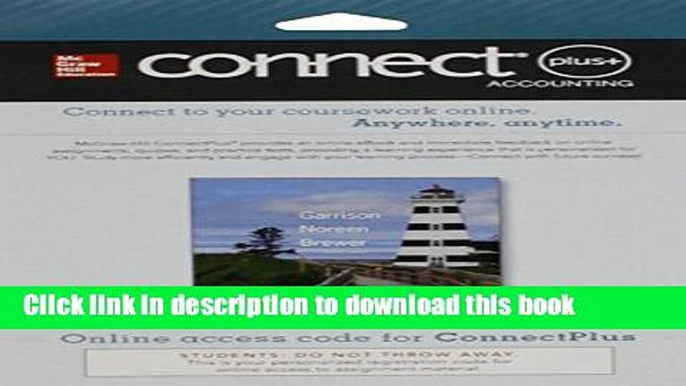 Ebook Connect 1-Semester Access Card for Managerial Accounting Free Online