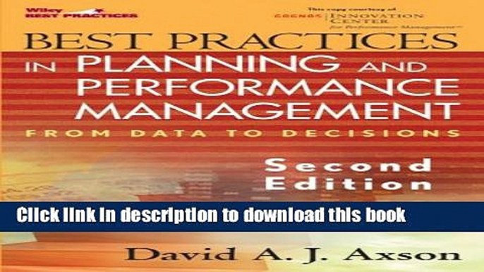 Ebook Best Practices in Planning and Performance Management: From Data to Decisions Full Online