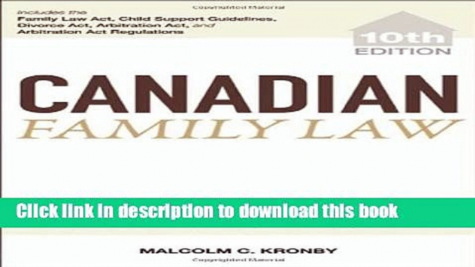 Books Canadian Family Law Full Online