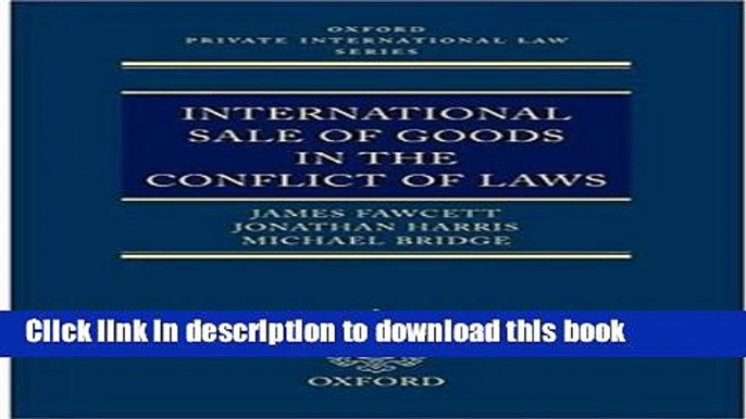 Ebook International Sale of Goods in the Conflict of Laws Free Online