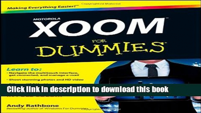 Read Motorola XOOM For Dummies Ebook Free