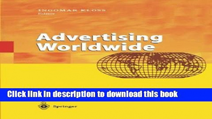 [PDF] Advertising Worldwide: Advertising Conditions in Selected Countries Download Online