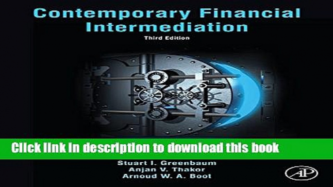 Read Contemporary Financial Intermediation  Ebook Online