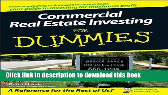 Read Commercial Real Estate Investing For Dummies  Ebook Free