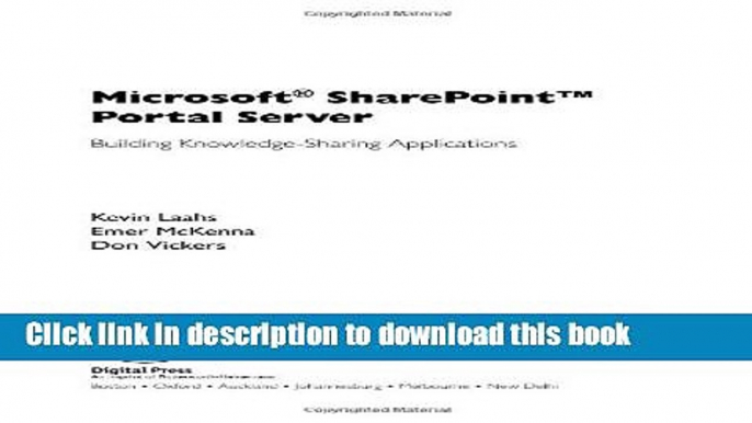 Read Microsoft SharePoint Portal Server: Building Knowledge Sharing Applications (HP Technologies)