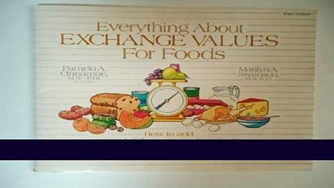 Read Everything About Exchange Values for Foods: How to Add...Mixed Dishes, Prepared Products,