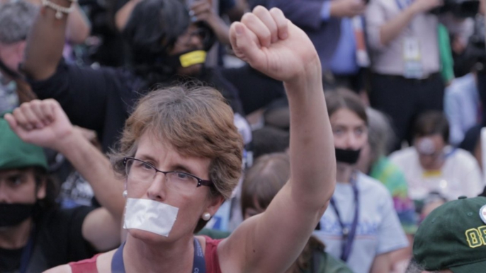 Sanders delegates walk out, protest after Democrats nominate Clinton