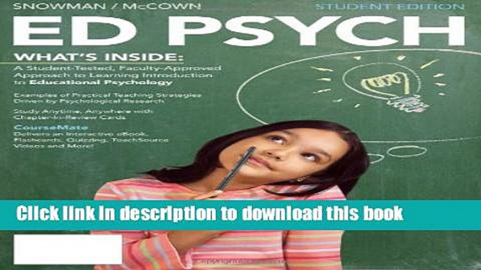 Read ED PSYCH (with CourseMate, 1 term (6 months) Printed Access Card) (New 1st Editions in