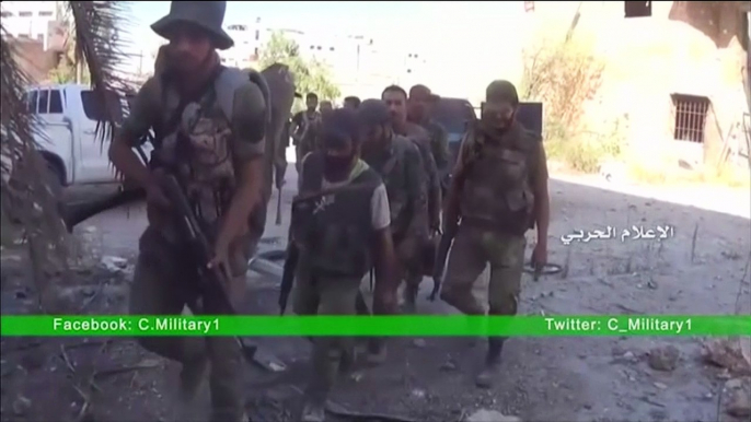 Syrian military video shows army advancing into Aleppo rebel district