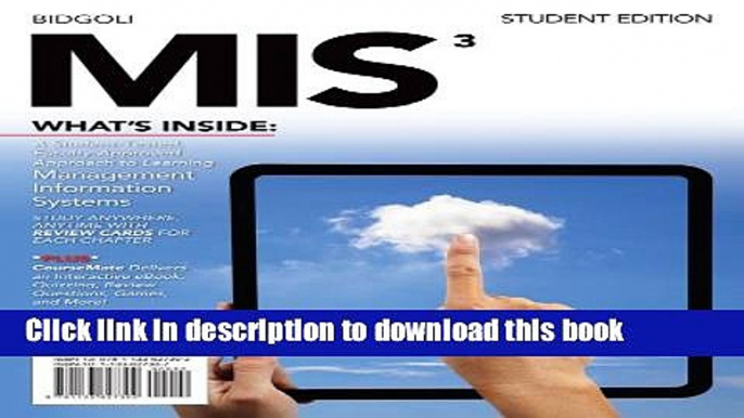 Read MIS 3 (with CourseMate Printed Access Card) (New, Engaging Titles from 4LTR Press) Ebook Free