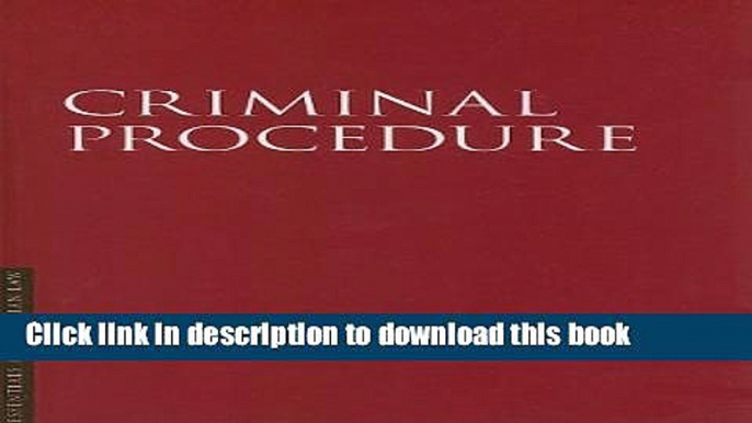 Download Criminal Procedure (Essentials of Canadian Law) Ebook Online